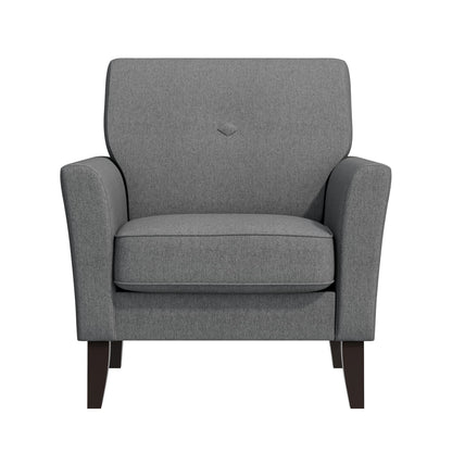 Gray Plywood Accent Chair with Boucle Fabric Upholstery for Living Room