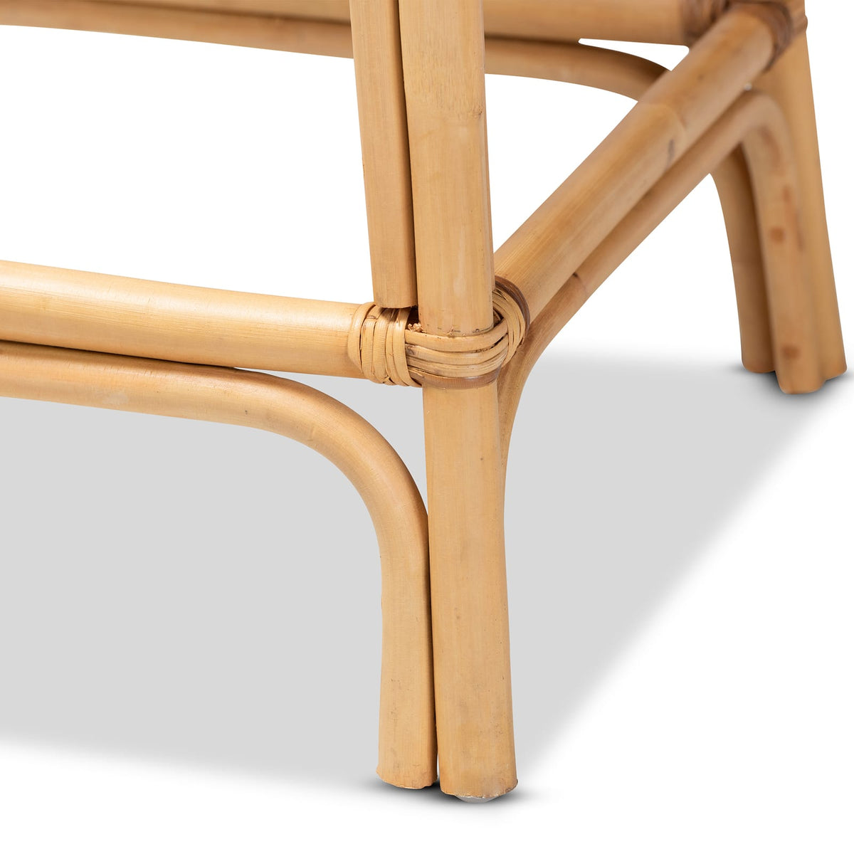 Brown Rattan Counter Stool - 22.5" Round