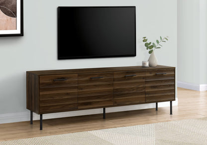 72 Inch Brown TV Stand with Storage Cabinets