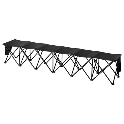 Black Iron Folding Bench for Garden Patio Seating and Poolside