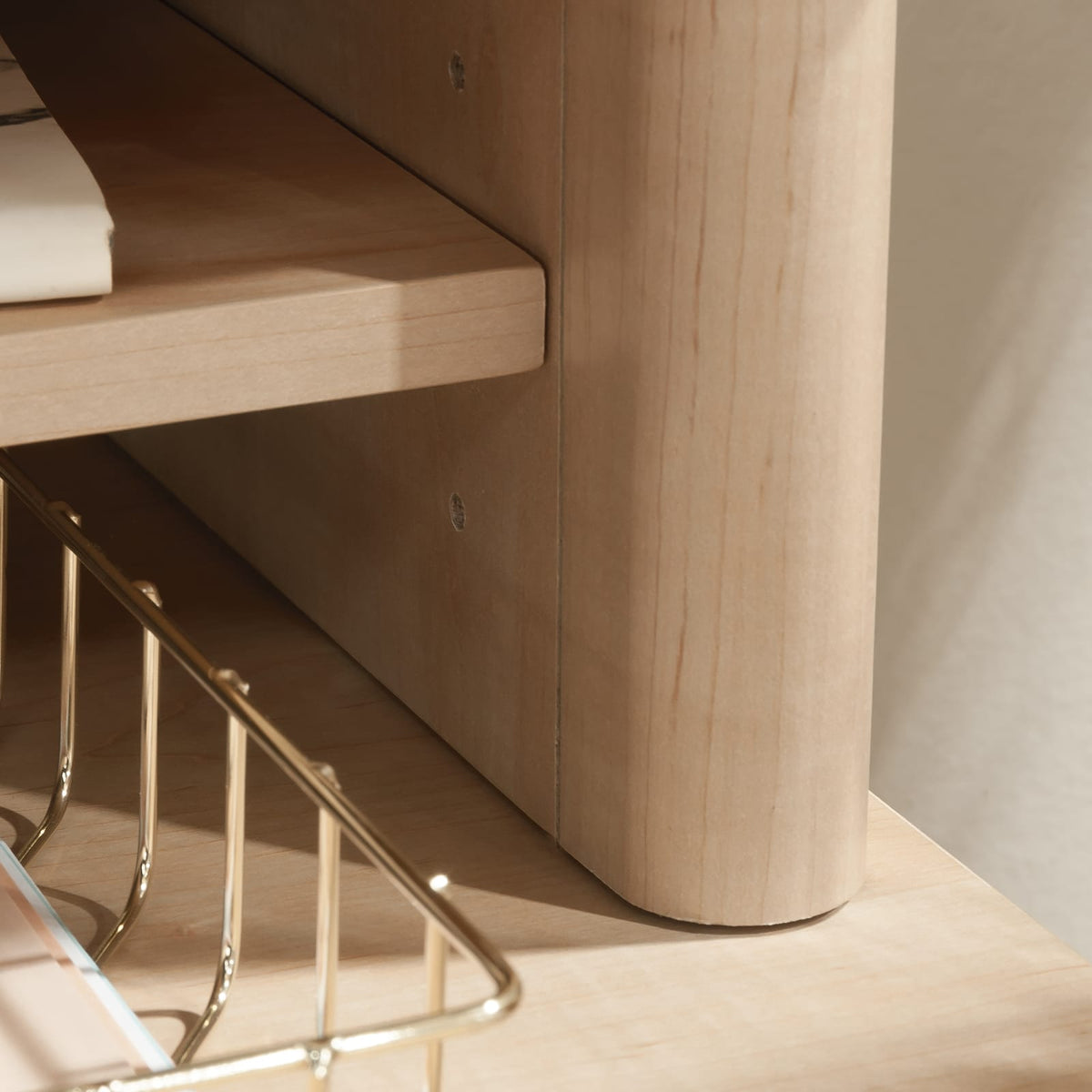Hutch with Storage Cubbyholes - White Engineered Wood Desk