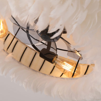 20 Inch White Farmhouse Ceiling Fan with Lights