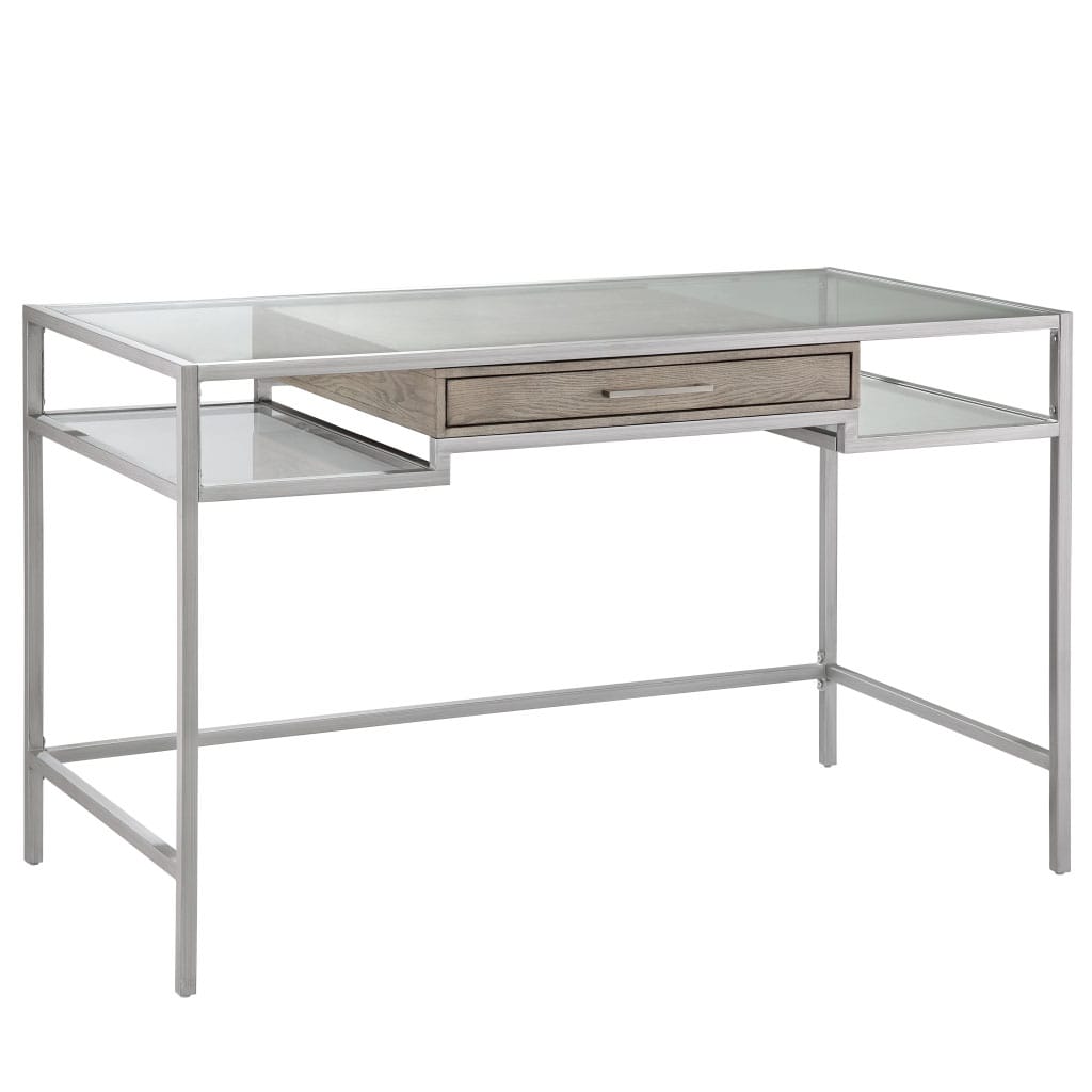 Antique Silver Wood Writing Desk - 24" x 48"