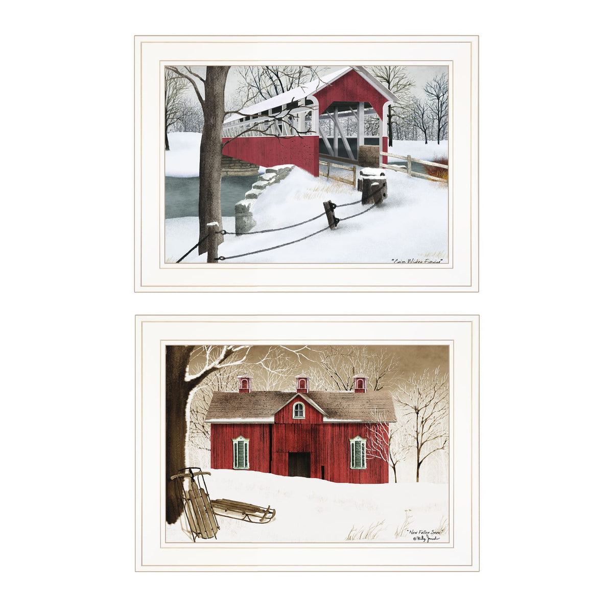 White Vignette Wall Art for Bedroom Decor Accent