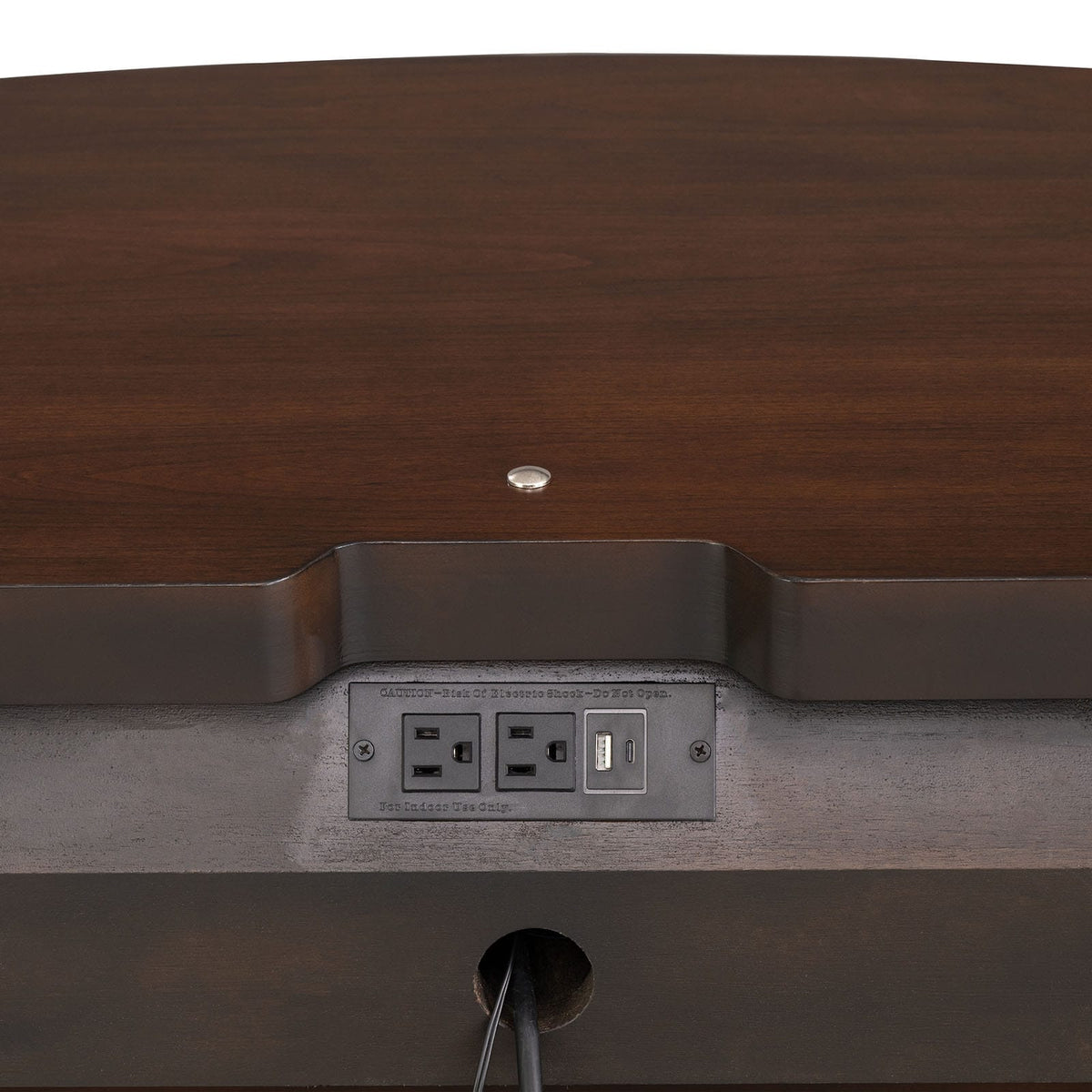 Traditional Cherry Nightstand with USB - Bedroom Storage