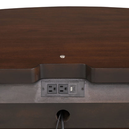 Traditional Cherry Nightstand with USB - Bedroom Storage