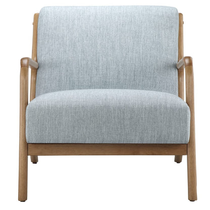 Light Blue Lounge Chair - Mid Century Modern Solid Wood Frame