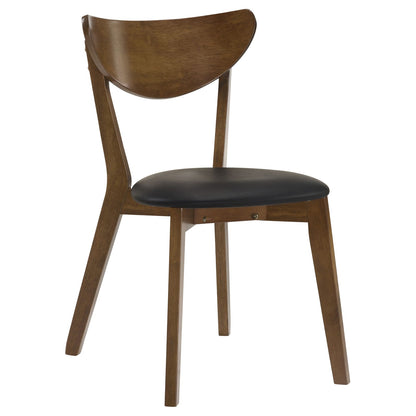 Oval Dark Walnut Dining Table with Chairs - 5 Piece Set for Dining Room