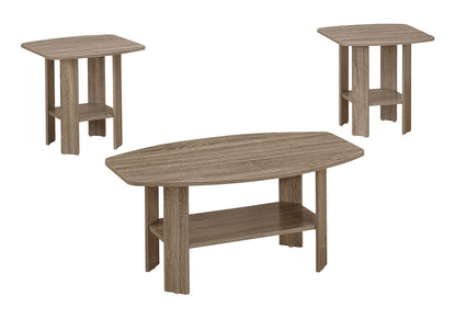 3 Piece Table Set - Taupe Coffee & End Tables