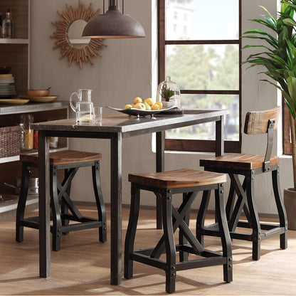 Amber Wood Counter Stool for Dining Room Kitchen Seating
