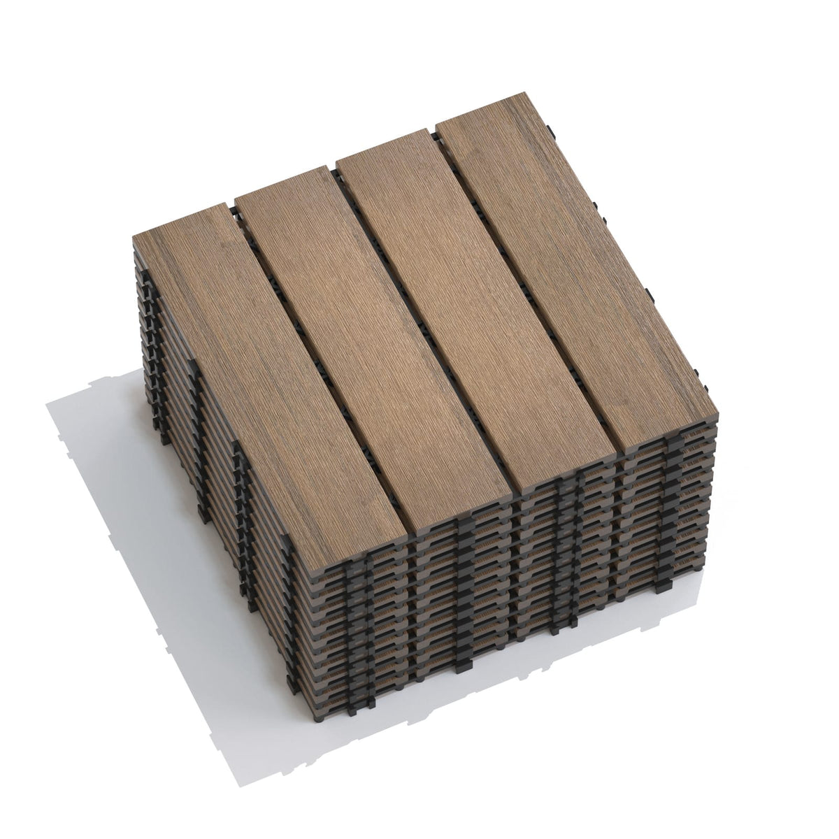 Oak WPC Deck Tiles for Garden and Poolside Decks | Outdoor Flooring