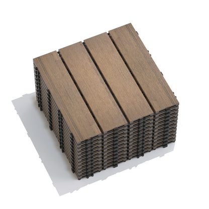 Oak WPC Deck Tiles for Garden and Poolside Decks | Outdoor Flooring