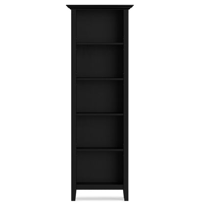 Amherst 24 Inch 5 Shelf Bookcase - Black Pine for Living Room