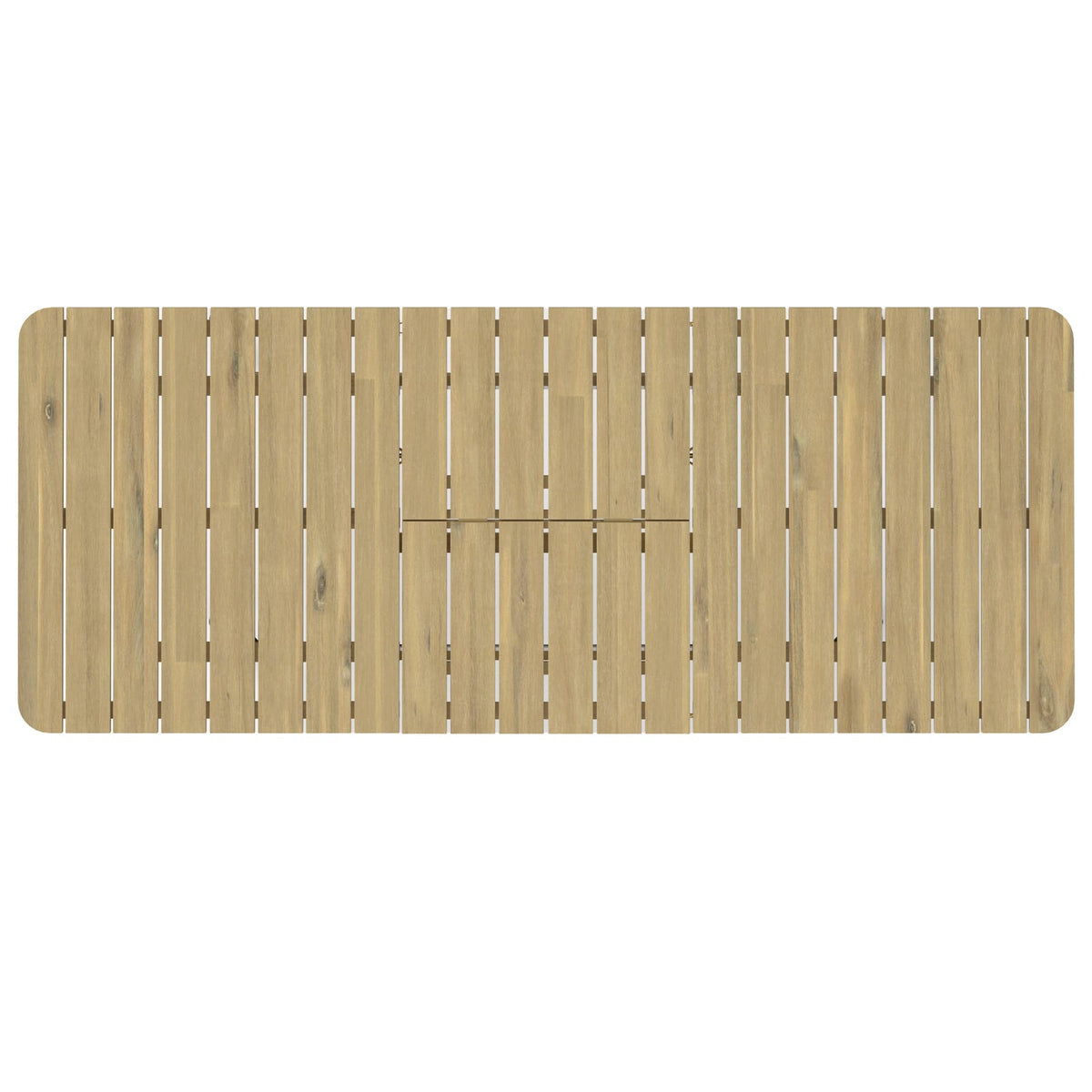 Light Brown Extendable Dining Table - 86.6" Outdoor Table