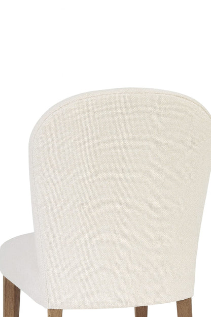 Arch Upholstered Dining Chairs with Cocoa Wood Frame for Kitchen Storage