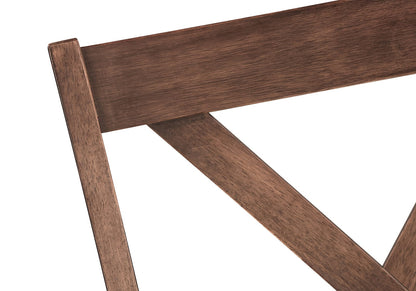 Set of 2 Walnut Wood Dining Chairs Beige Fabric