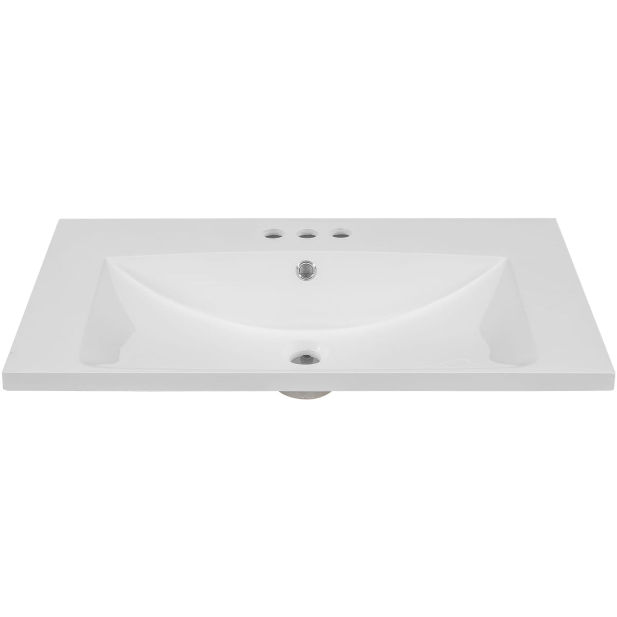 30 Inch White Ceramic Bathroom Vanity Top for Cabinet Renovation