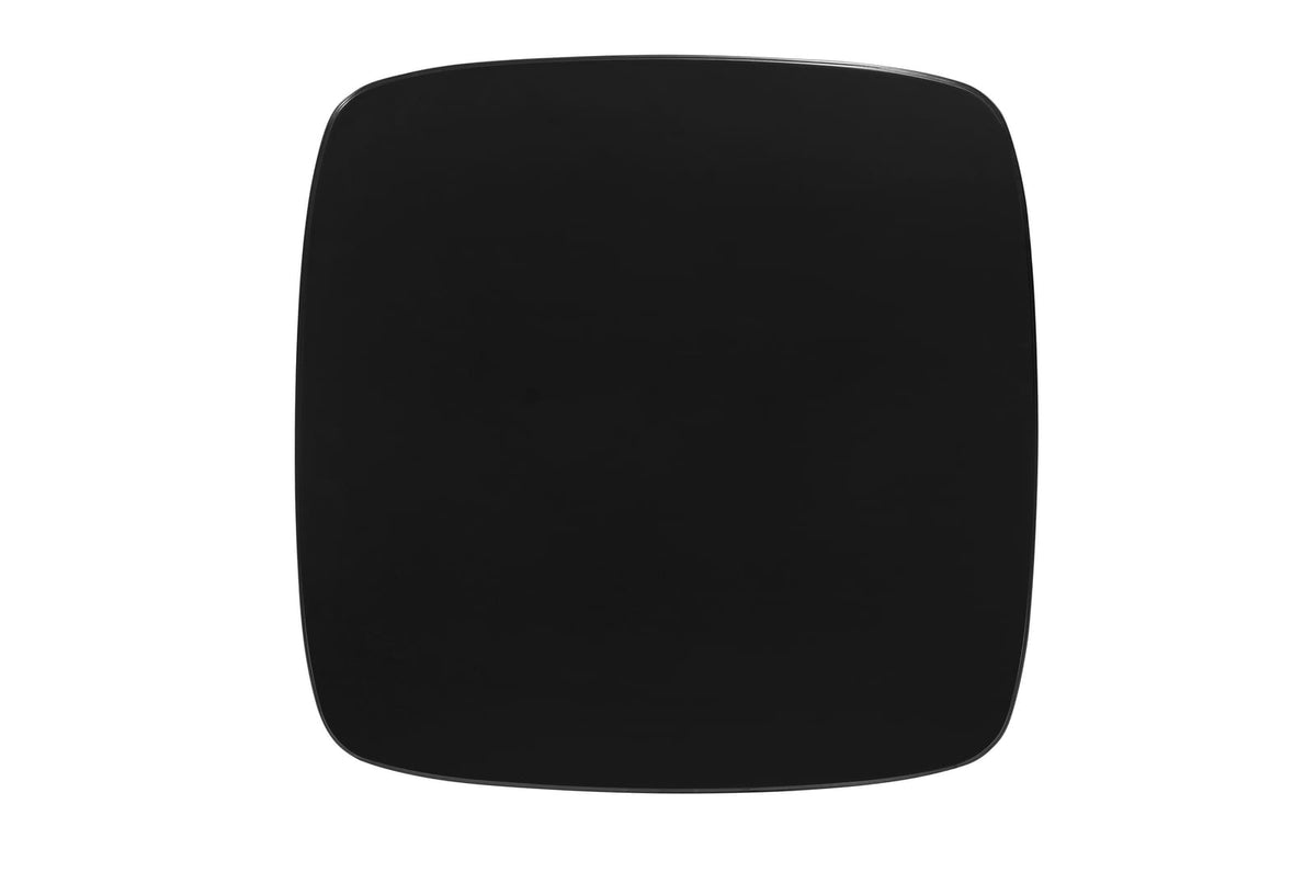 Black Counter Height Dining Set with Shelves and Four Chairs