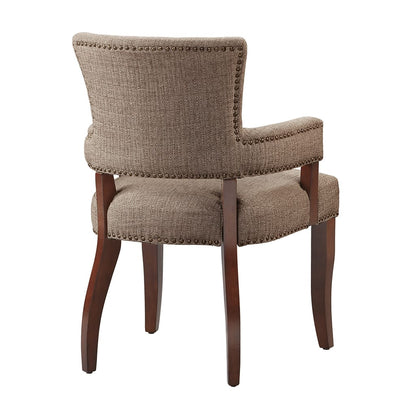 Brown Polyester Dining Chair - Espresso Finish