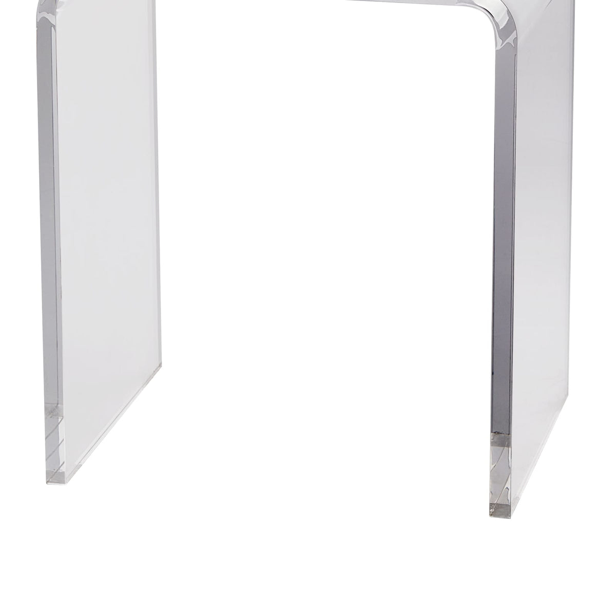Clear Acrylic End Table Set - 2 C-Shaped Tables