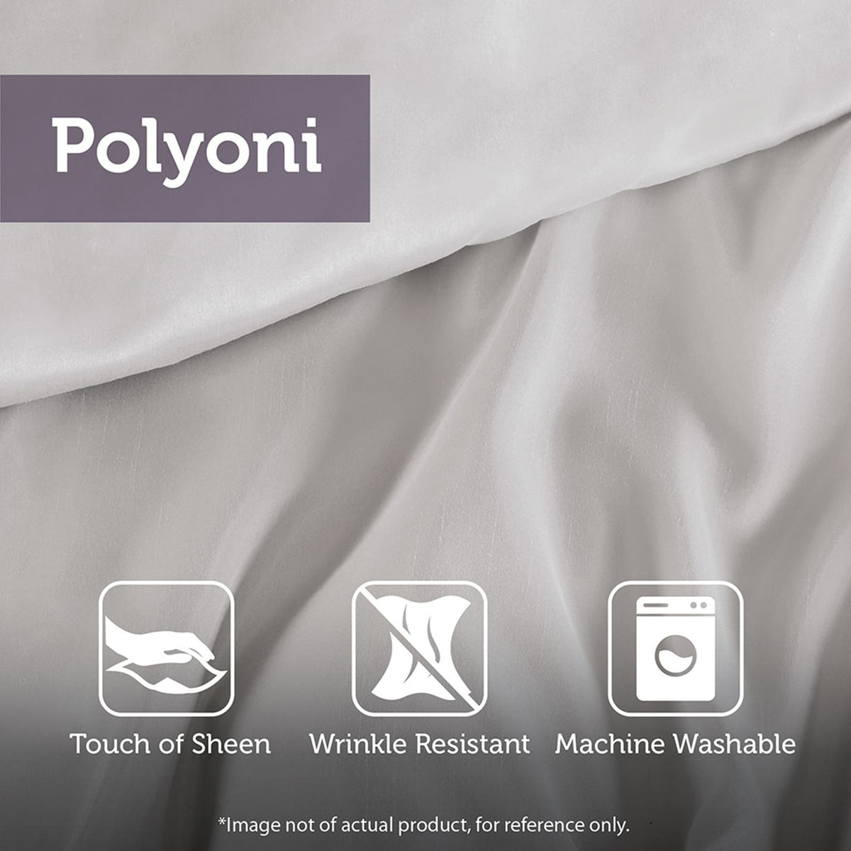 White Polyester Comforter Set - 7 Piece Bedding