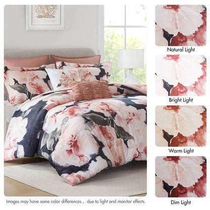 Queen Blush Multi Cotton Comforter Set