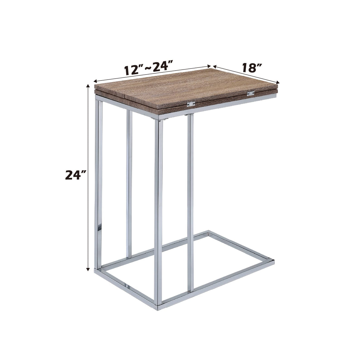 18" x 24" Oak Accent Table with Swivel Extension Top