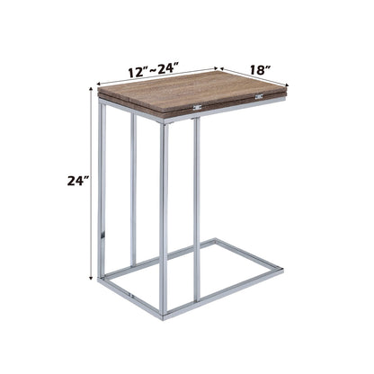 18" x 24" Oak Accent Table with Swivel Extension Top