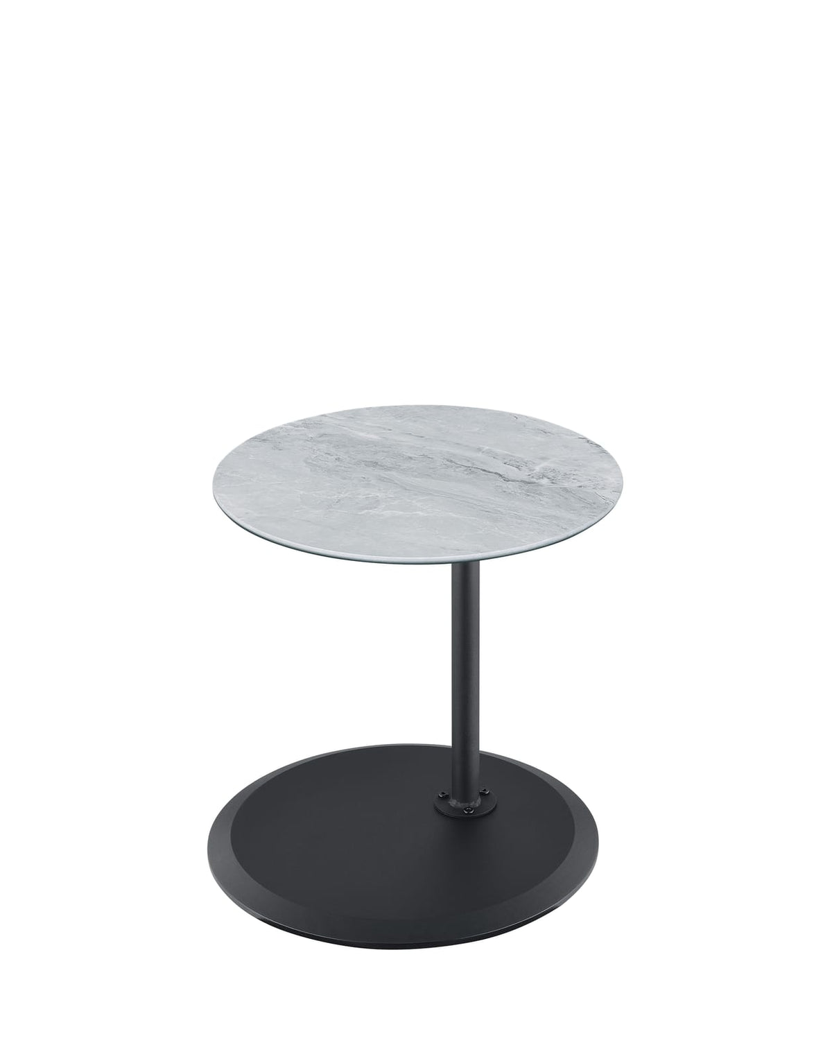 Orbit End Table - Gray Marble Glass Top