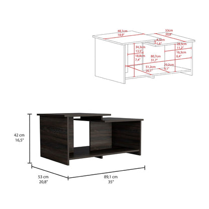 Wema 3 Coffee Table - Espresso Brown Rectangular for Living Room