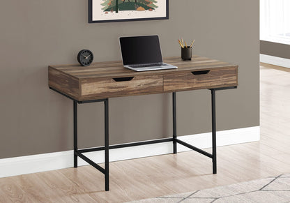Brown Computer Desk with Storage Drawers - 48" L