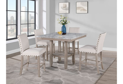 Natural Rubberwood Square Dining Table for Casual Dining Room