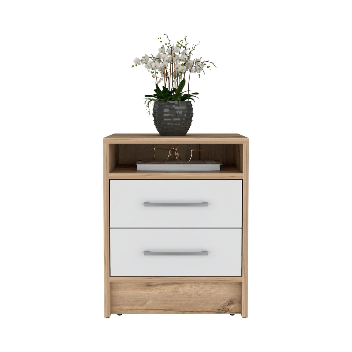 Multicolor Nightstand 20"H - Two Drawers Storage