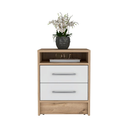 Multicolor Nightstand 20"H - Two Drawers Storage
