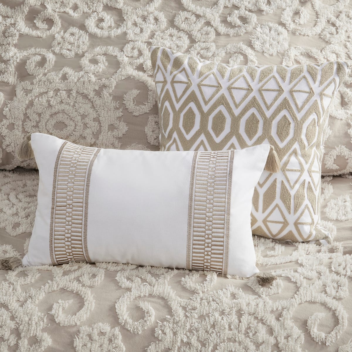 King Size Cotton Comforter Set Taupe