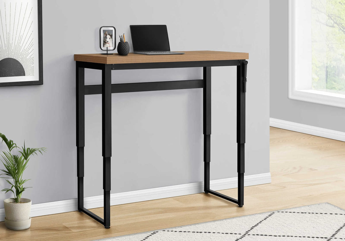 Adjustable Computer Desk - 48" L Brown Laminate Office Table for Home Office