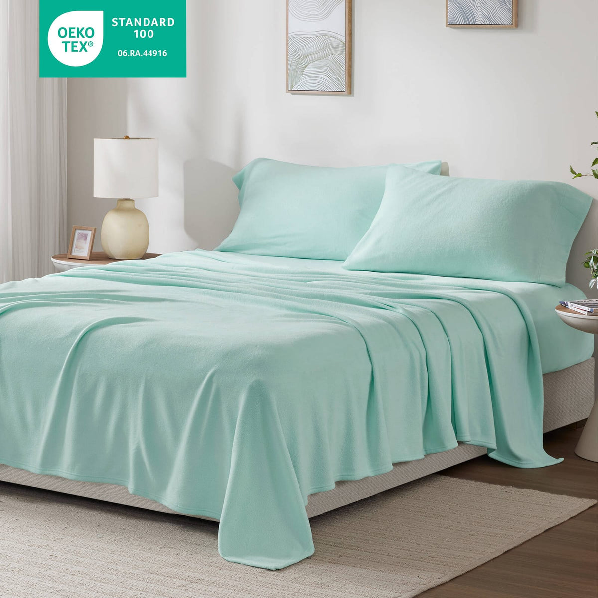 Cal King Aqua Sheet Set - 4 Piece Set