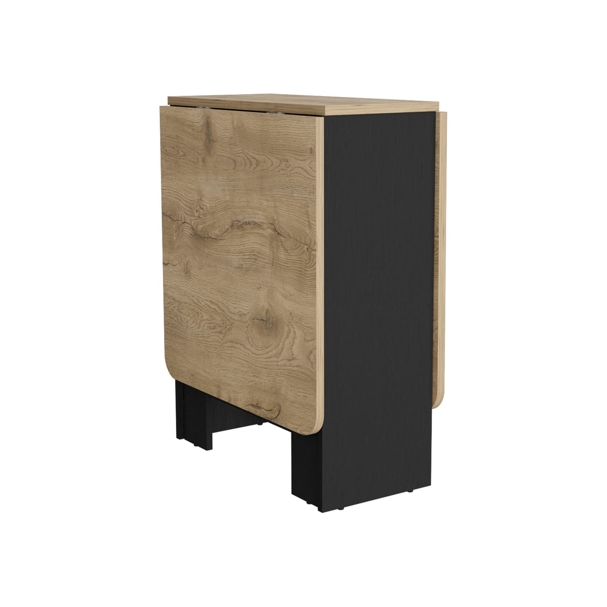 Expandable Folding Table - 3 Forms, Black Pine for Dining Room