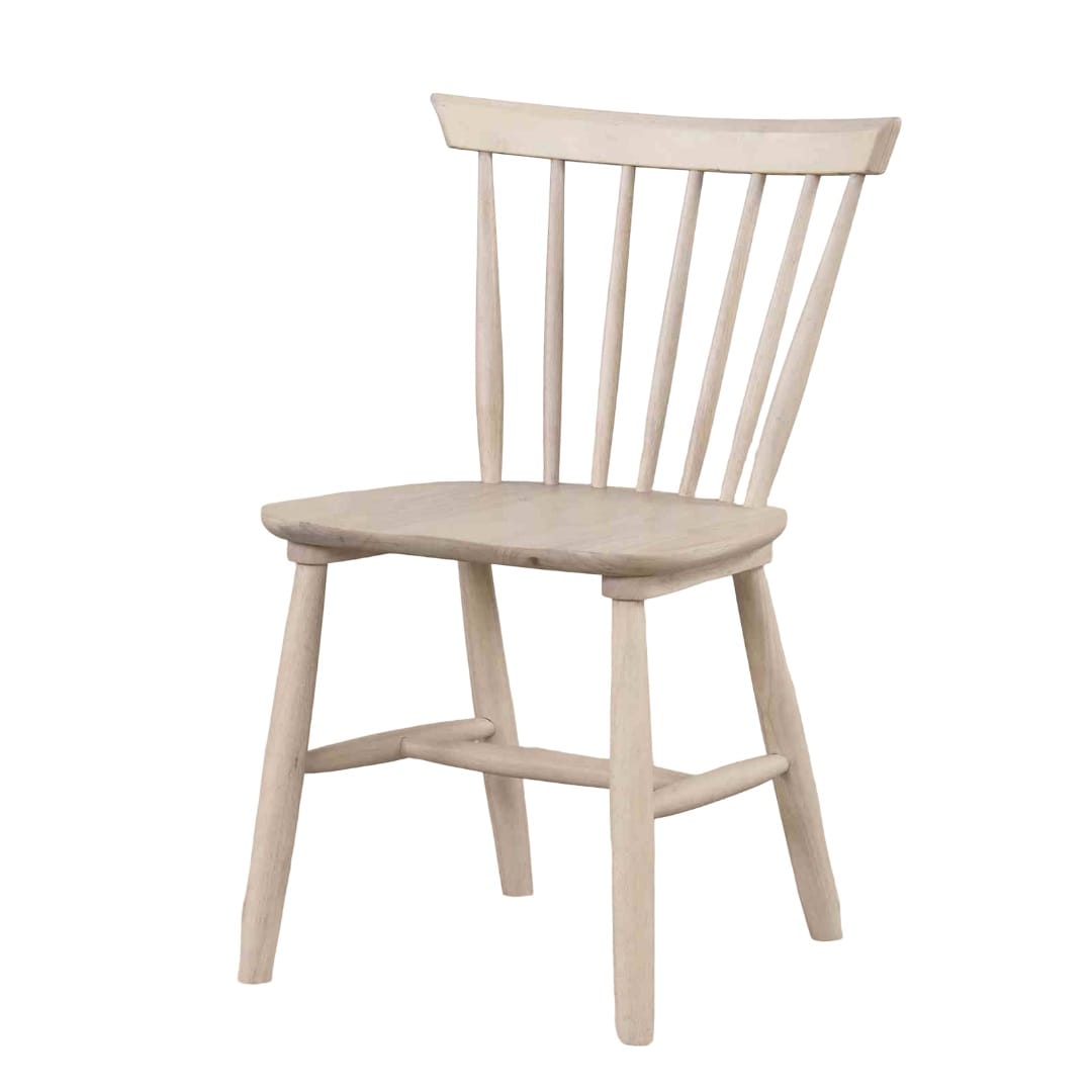 White Oak Mid-Century Dining Chairs - 2 Piece Set