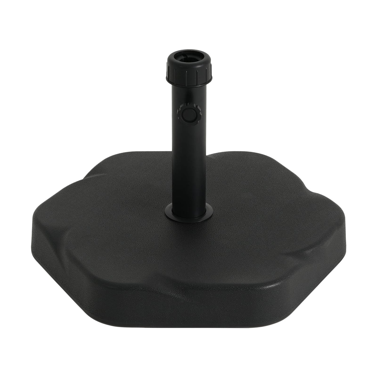 Heavy Duty Black Concrete Resin Umbrella Base for Poolside and Garden