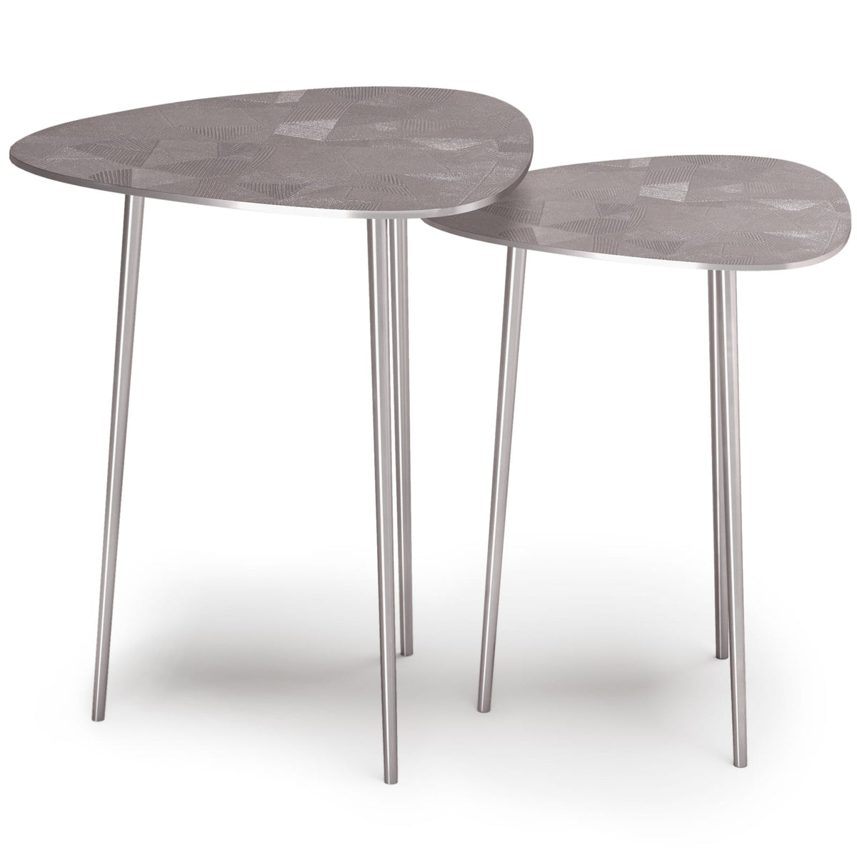 Gray Iron Nesting Tables - 2 Piece Set