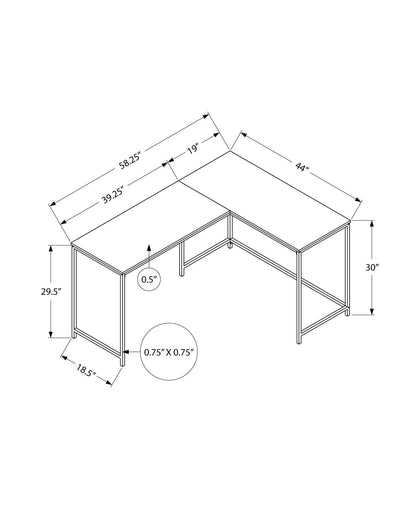 Compact L-Shaped Desk for Home Office Workspace, Natural Finish