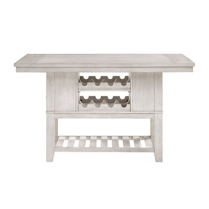 6-Person Rectangular Farmhouse Dining Table - Antique White