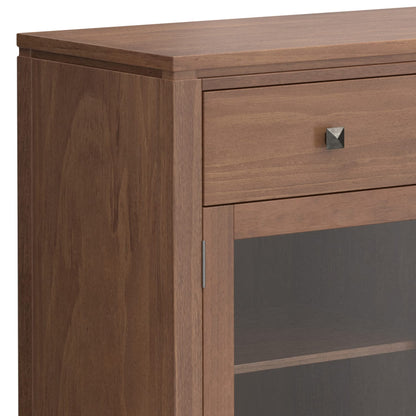 Cosmopolitan 54 Inch Wide Solid Wood Sideboard Buffet - Dark Brown
