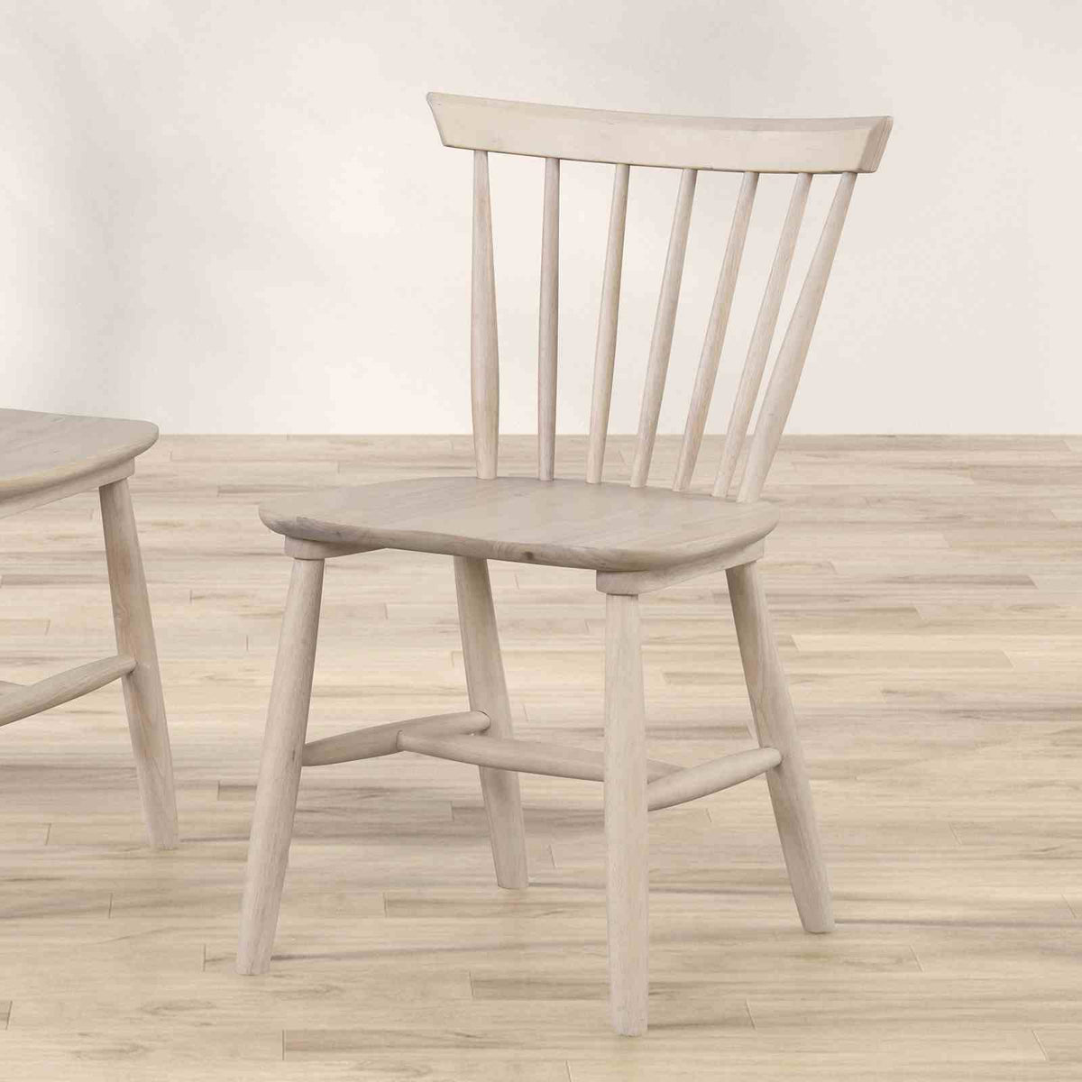 White Oak Mid-Century Dining Chairs - 2 Piece Set