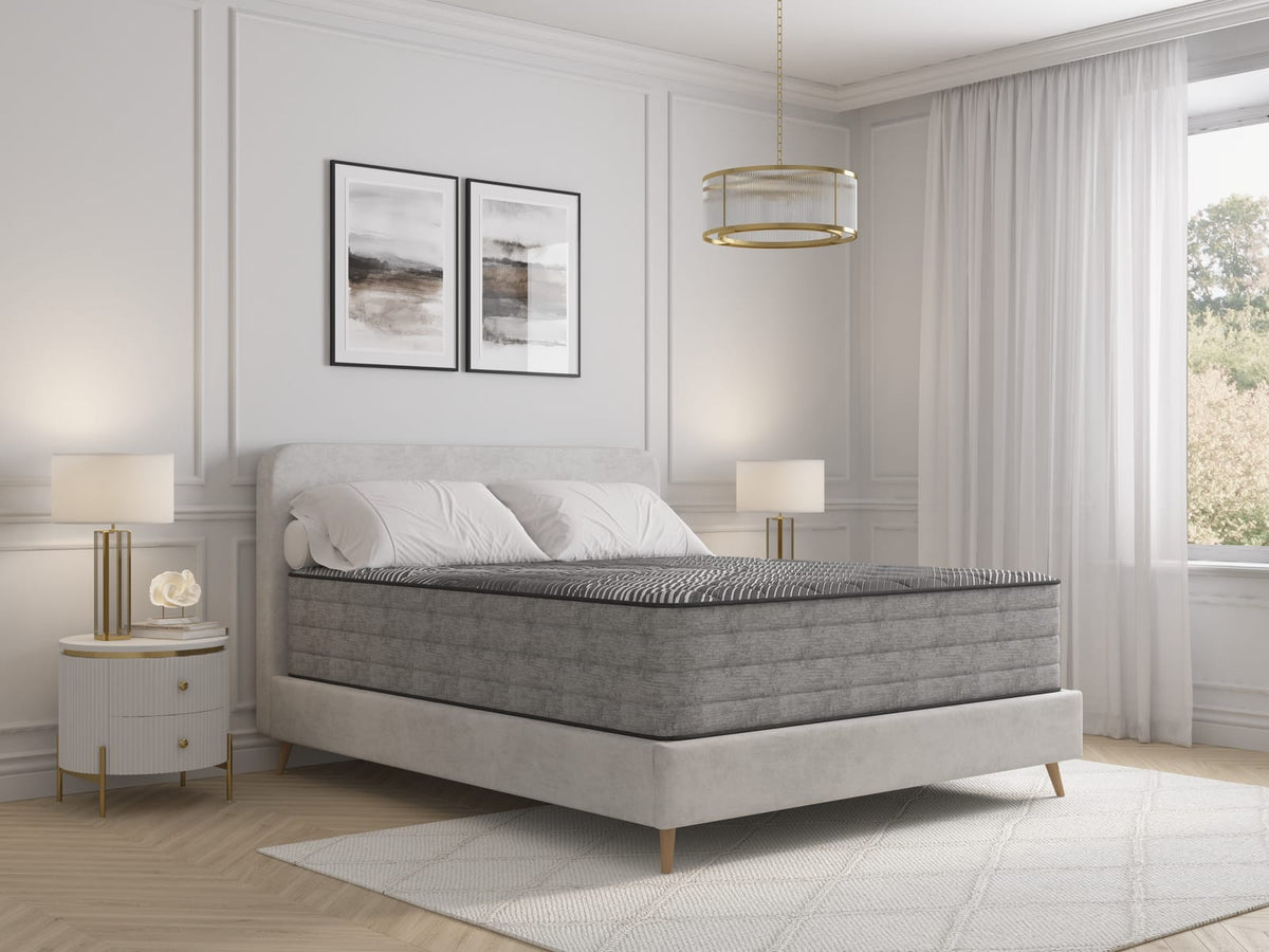 14" Pure Ice Lux Firm Quilted Full Mattress - Black Foam Spring