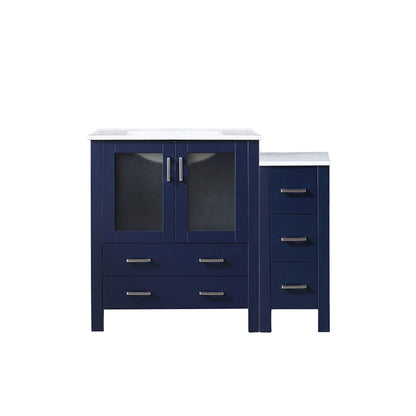 Navy Blue Bathroom Vanity with Storage