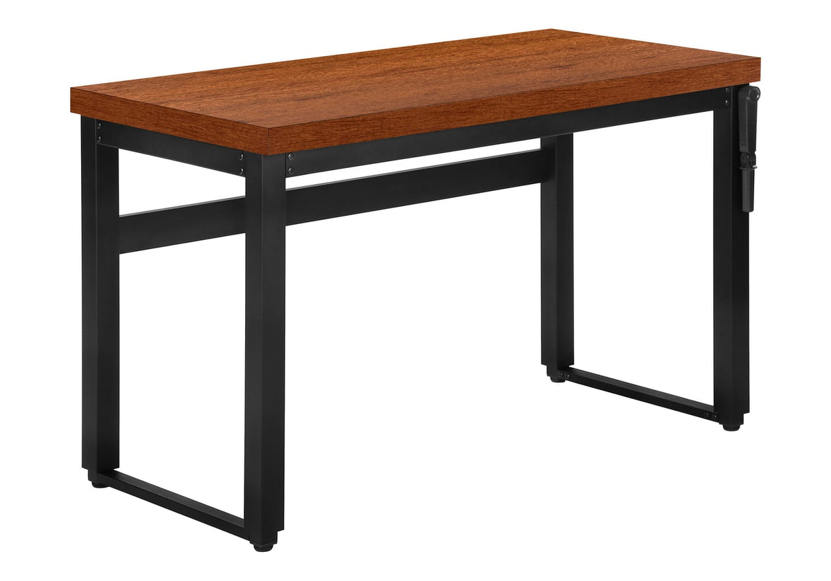 Adjustable Computer Desk - 48 Inch Height, Cherry Finish for Home Office
