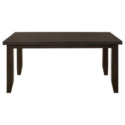 Espresso Cappuccino Rectangular Dining Table 66" x 42"