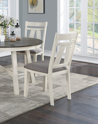 Antique White Gray Dining Table Set 5 Pieces